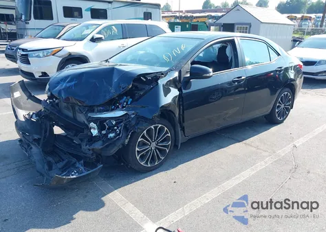 2014 Toyota Corolla S z USA, uszkodzony, nr VIN 2T1BURHE3EC136721
